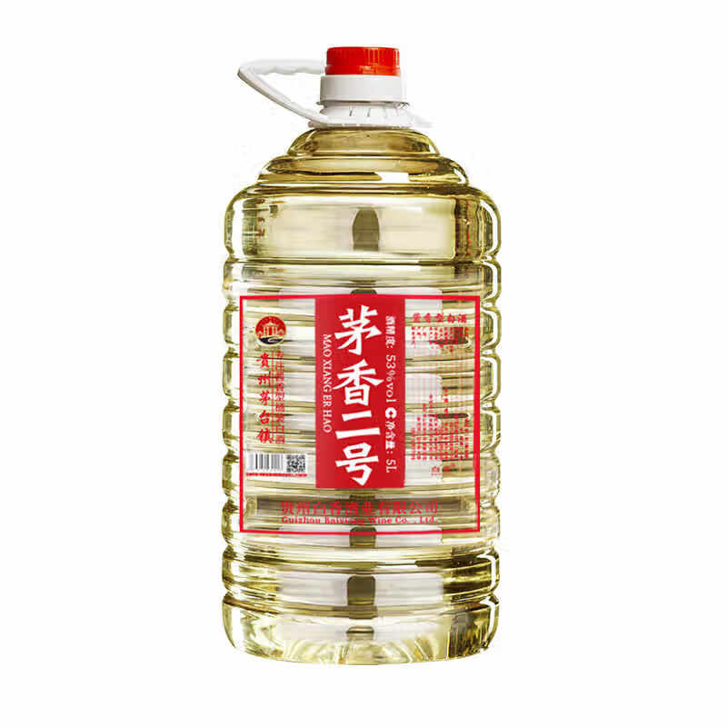 BAIXIANG茅台镇散装桶装白酒酱香型53度坤沙散酒纯粮食白酒泡酒白香老酒 53%vol 5L 1桶 茅香二号
