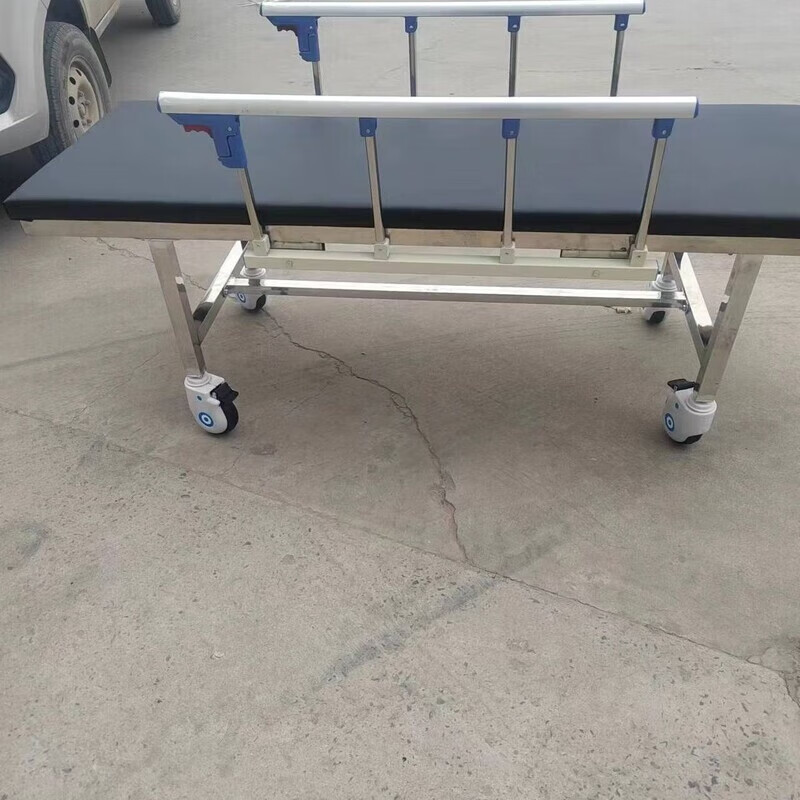 帶輪護欄洗澡床檢查床移動推床診療床醫(yī)務室門診床家用搓背搓澡床 1米5長60寬 64高
