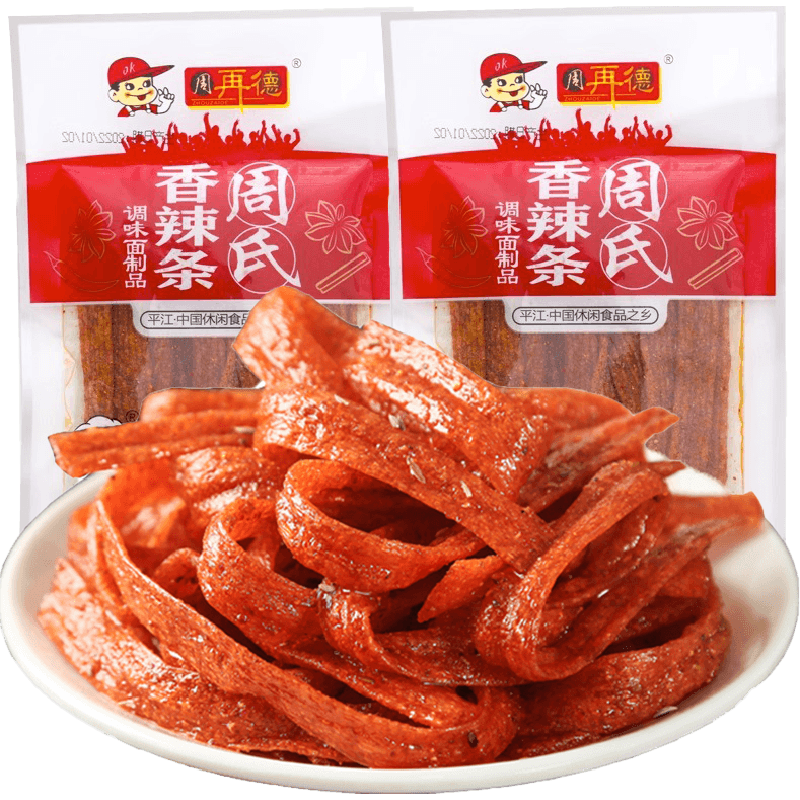周再德（ZHOUZAIDE）周氏香辣條148g*2包麻辣豆腐干面筋辣片豆皮兒時(shí)懷舊小零食 周再德周氏香辣條148g*2包