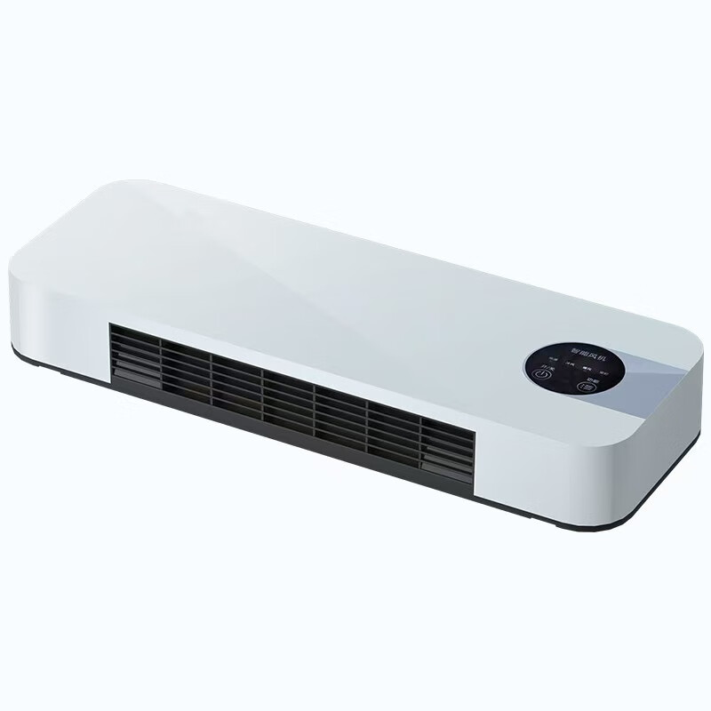 冷暖两用移动小空调热风机浴室暖风机家用卧室壁挂式电暖器取暖器 纯白 遥控器控制 冷暖圆润平面款