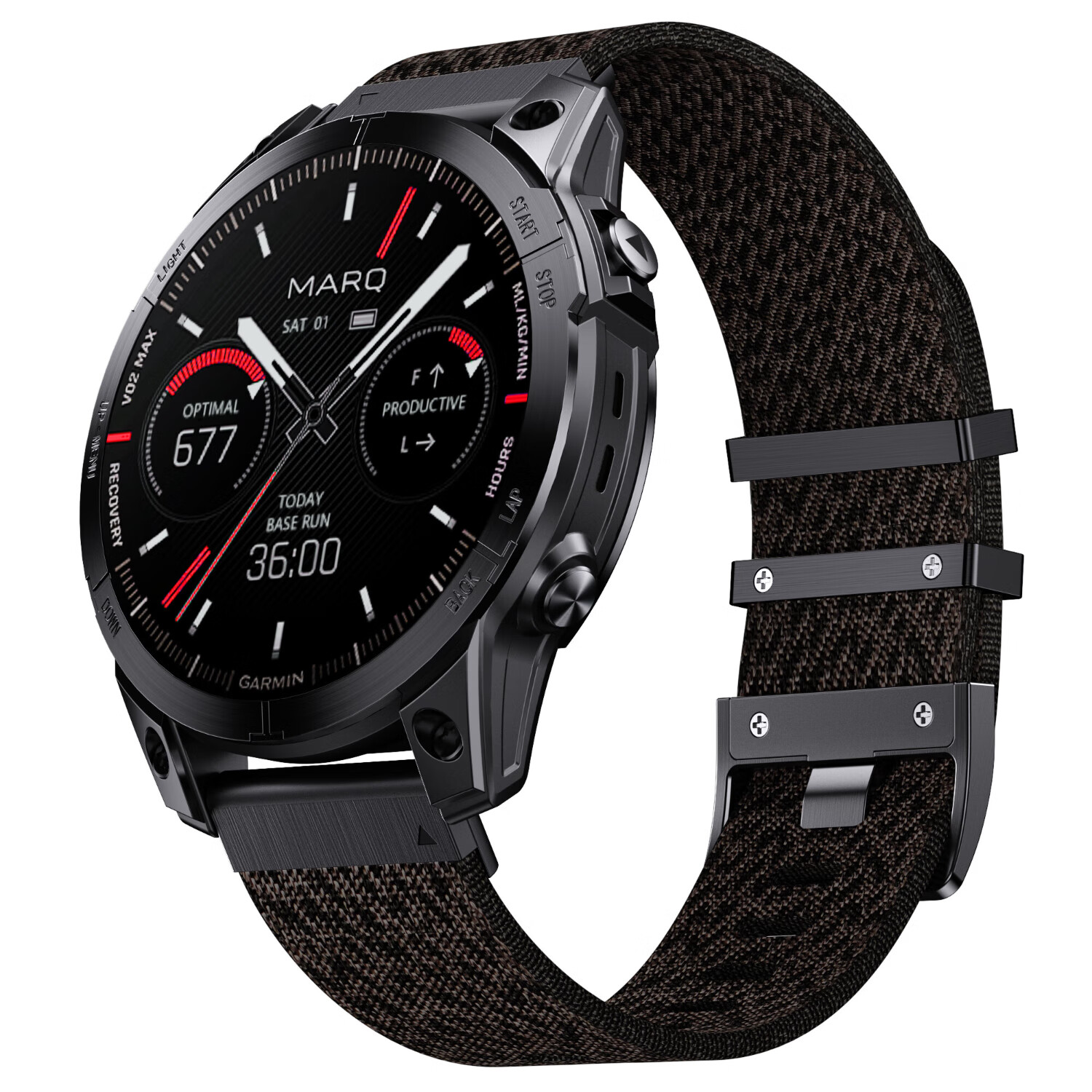 ENDUROBAND适用于佳明fenix8/7X/6X飞耐时5Xfenix3原装尼龙快拆表带提花表带手表替换带 黑色提花-黑色钢扣 佳明22mm接口