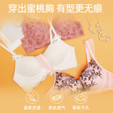 好奇蜜斯【2件组合】性感聚拢蕾丝内衣女小胸显大法式无钢圈侧收副乳文胸 新版寇莉芍药粉+新版蜜芽3.0黑珍珠 75B