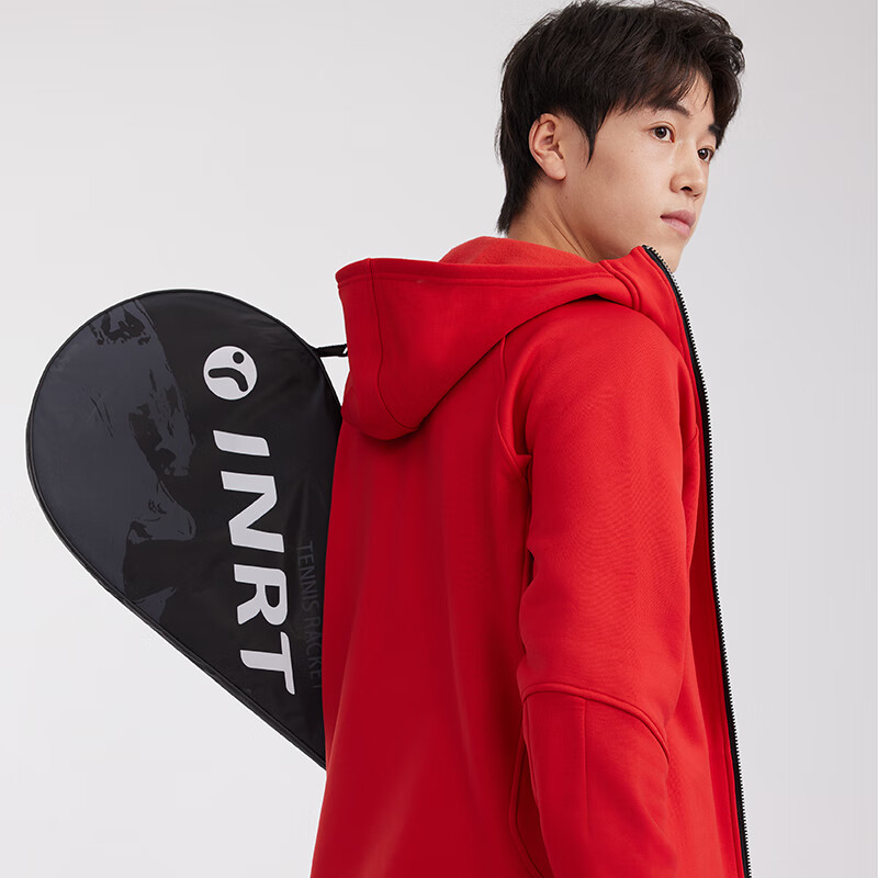 TAGX 探观抓绒连帽外套男女同款2025蛇年限定超清耐磨保温抗菌保暖上衣 熔岩红 3XL