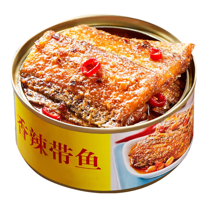 五香带鱼罐头零食即食小海鲜熟食水产罐头香辣带鱼熟食102g/罐 1罐五香
