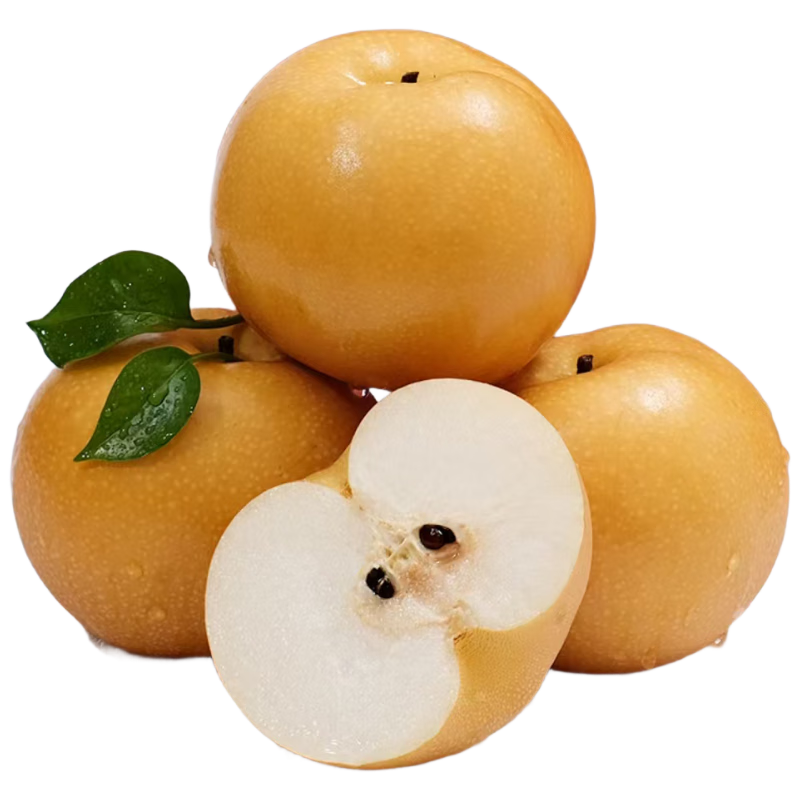 京鲜生 羊脂秋月梨 净重3斤 5粒 生鲜水果礼盒