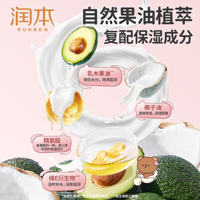润本(RUNBEN)儿童身体乳保湿滋润补水婴儿专用全身润肤乳止痒干燥宝宝霜 润肤乳300ml