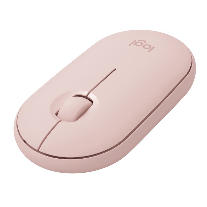 罗技（Logitech）K380无线蓝牙键盘鼠标套装苹果键盘多设备轻薄蓝牙鹅卵石键鼠套装 K380键盘+Pebble鼠标粉色