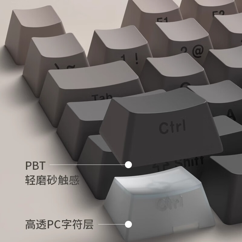 腹灵mk100微尘侧刻有线蓝牙无线机械键盘三模客制化电竞游戏办公静音 【三模】MK100黑曜石 微尘侧刻 音速轴【触发超快更顺滑】
