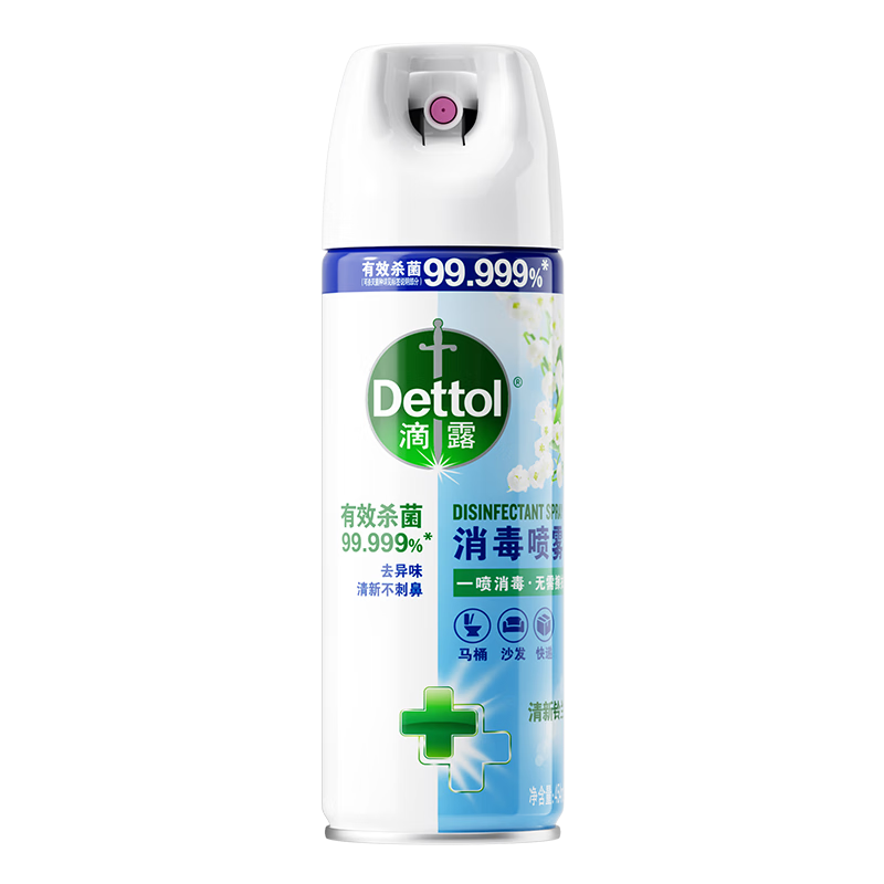 滴露（Dettol）消毒喷雾454ml鞋子除臭杀菌喷雾除臭喷雾鞋子马桶消毒除霉味铃兰