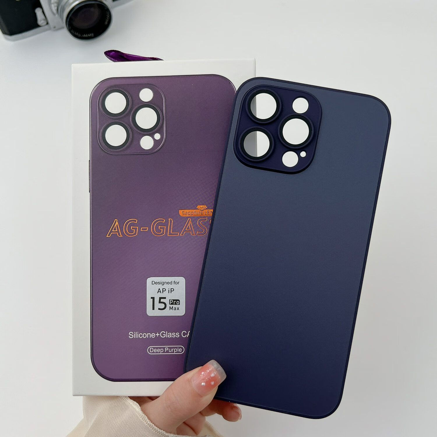 品无忧苹果iPhone13简约手机保护壳AG磨砂苹果手机壳适用于iPhone15Pro 紫色 iPhone14