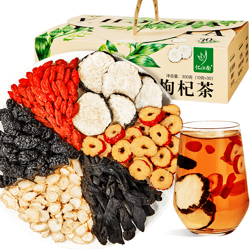 忆江南人参黄精玛咖枸杞茶30包男人茶滋补熬夜养生茶伴手礼