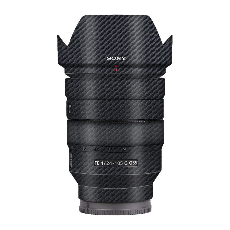 准岸适用于索尼FE24-105MMF4G镜头贴纸索尼镜头保护膜24-105贴皮 碳纤黑