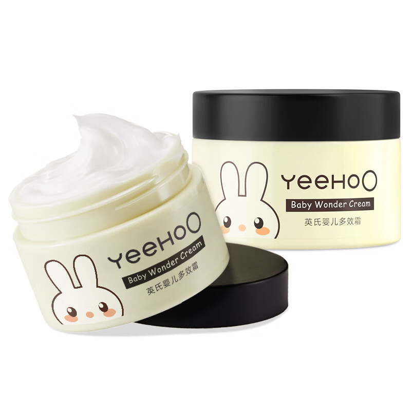 英氏（YEEHOO）婴儿面霜宝宝霜新生儿童润肤乳滋润保湿补水四季多效霜身体乳 1瓶 55g 【拍2件更划算】婴儿