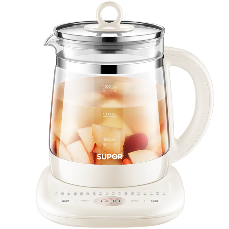 苏泊尔（SUPOR）养生壶 316L不锈钢 1.5L煮茶器花茶壶 恒温水壶烧水壶电热水壶 办公室保温煮茶壶 SW-15YJ05