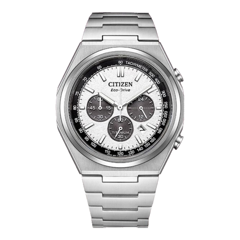 西鐵城（CITIZEN）手表男日韓表光動能復古三眼舒博鈦時尚520情人節(jié)禮物CA4610-85A