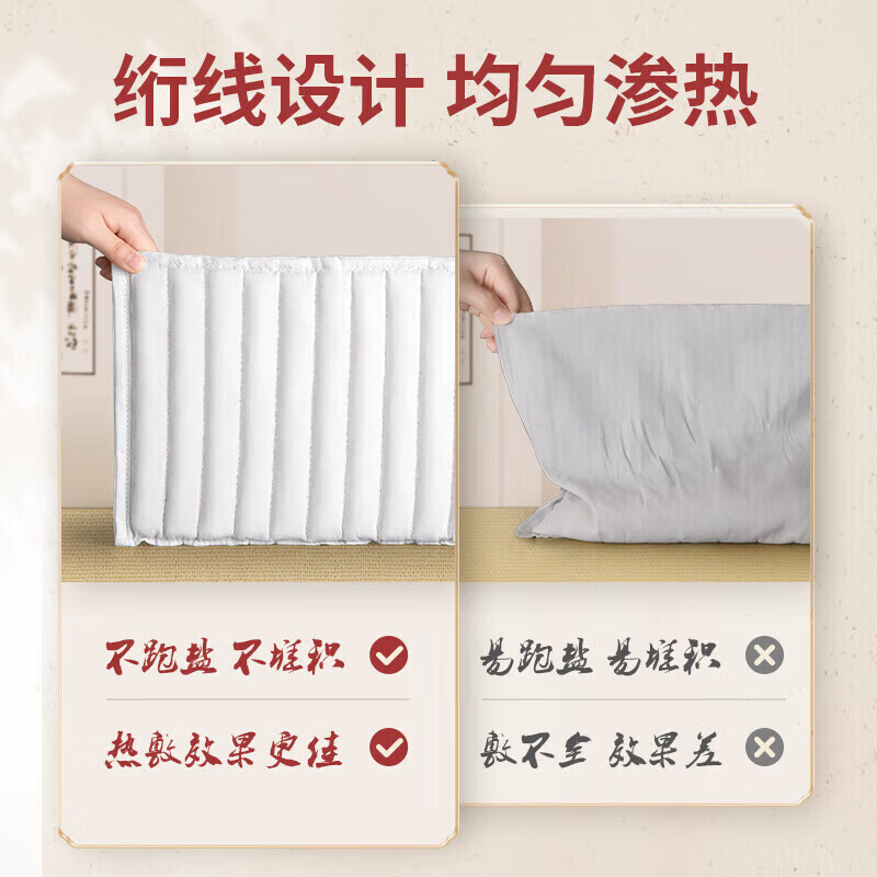 盐海盐热敷包热敷袋理疗袋盐袋热敷包粗盐热敷包电加热艾灸热敷 经典【深蓝色-3档调节】28*65CM+2片艾草