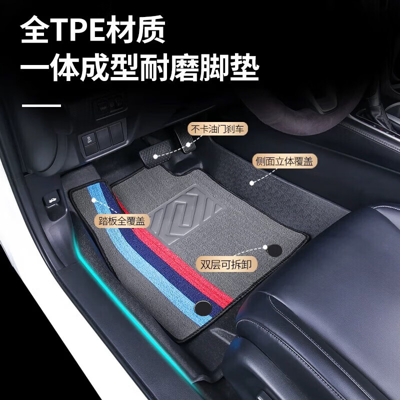 小鹏m03脚垫全包围mona mo3汽车用品2024款专用tpe地毯式内饰配件 TPE单层环保脚垫 小鹏M03