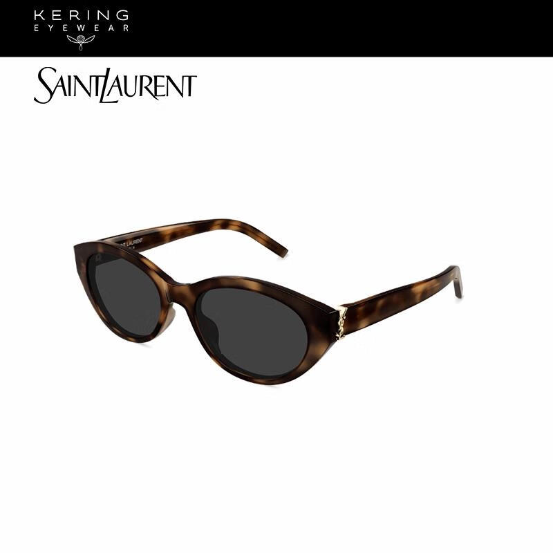 Saint Laurent[新款]圣罗兰YSL太阳镜男女款窄版椭圆全框墨镜礼物SL M148/F-003