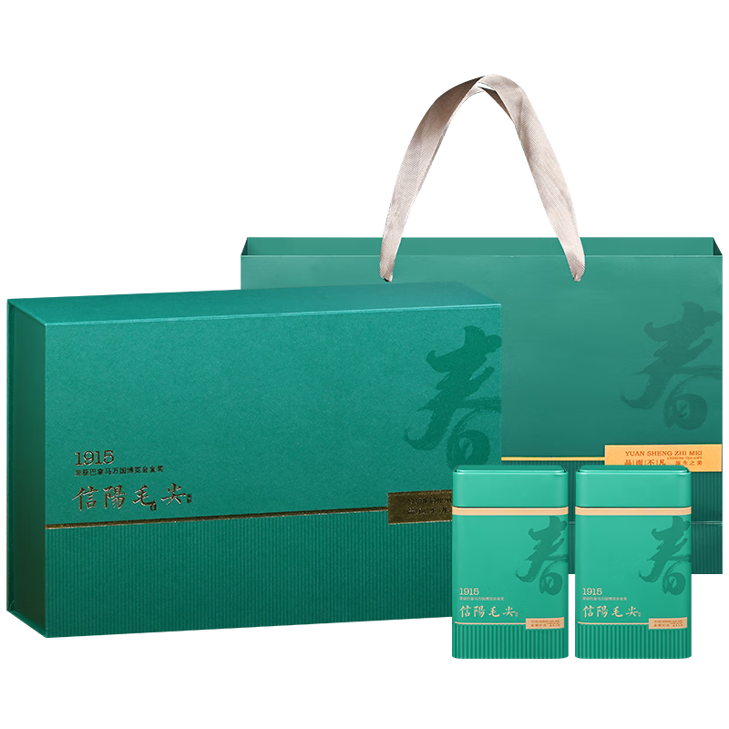 保銀茶葉信陽(yáng)毛尖春茶2025新茶雨前一芽一葉濃香型父親節(jié)送禮250g禮盒