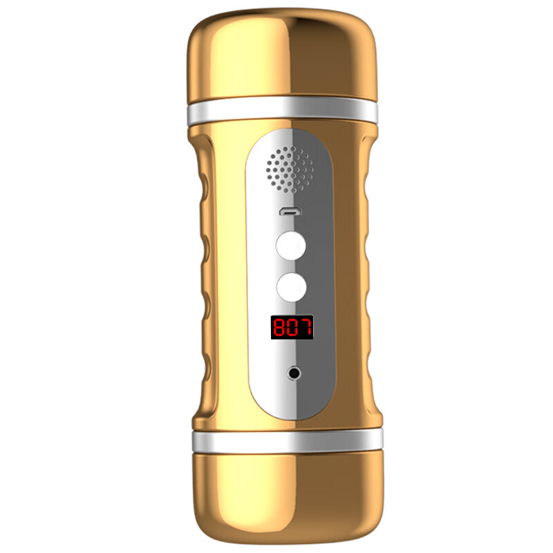 久爱（JIUAI）飞机杯爽米男用吮吸自慰器阴部倒模成人情趣男性用 姬霸-金色计数(耳机款)