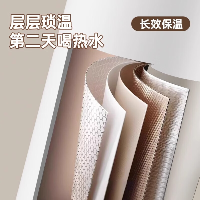 皇家洛克 ROYALLOCKE保温杯316不锈钢高颜值男女士大容量带盖泡茶水杯学生杯子 38礼物 本色550ml+帕恰狗贴纸