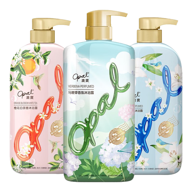 澳寶沐浴露套裝 大瓶家庭裝男女士沐浴乳 深層滋潤美肌補水保濕 (馬鞭草+百合+橙花) 共 1600g 1套