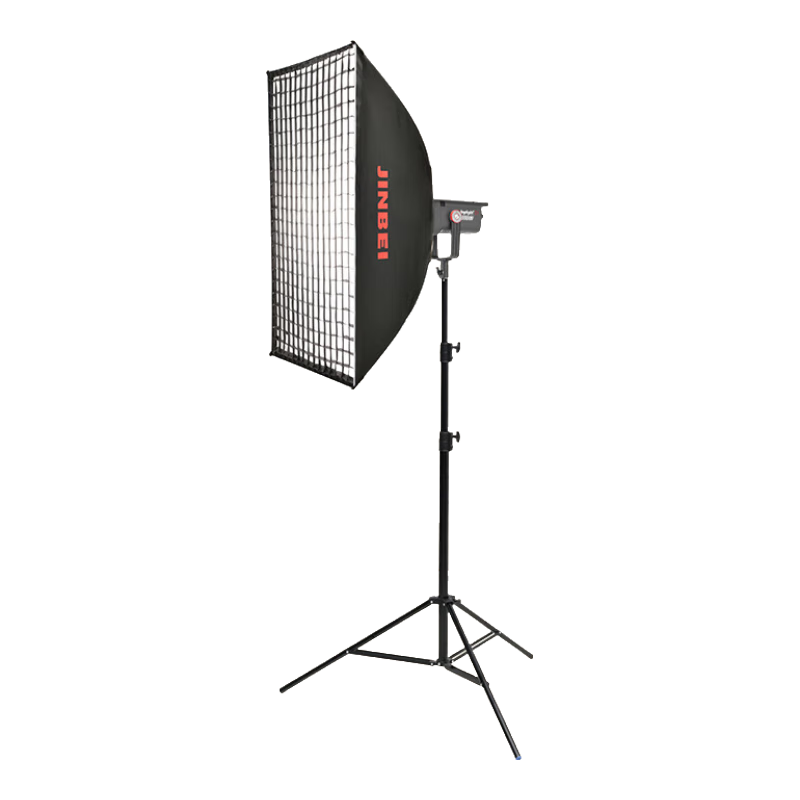 金贝（JINBEI）【限时9折】JL160BI可调双色温直播补光灯160W主播专用常亮美颜灯摄影视频摄像人像拍照柔光灯 JL-160BI单灯+KE40*100格栅柔光箱