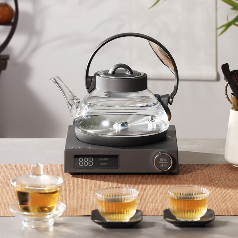 志高（CHIGO ）志高纯钛全自动上水壶电热水壶家用茶台泡茶一体烧水壶智能抽水壶 0.8L 志高-钛【送6玻璃茶杯】