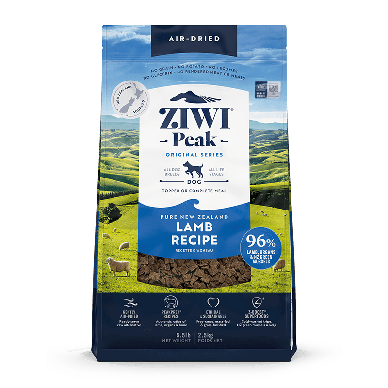 滋益巅峰（ZIWI）无谷风干狗粮2.5kg羊肉味主粮干粮犬粮成犬幼犬通用