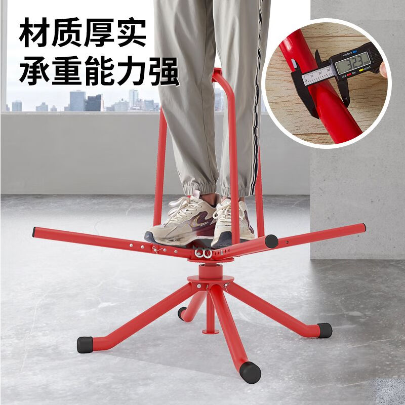 地暖放管器盘管地热盘地暖管架子阻尼双轴承pe管铺管神器加厚支架 红色双轴承+压杆+收纳包