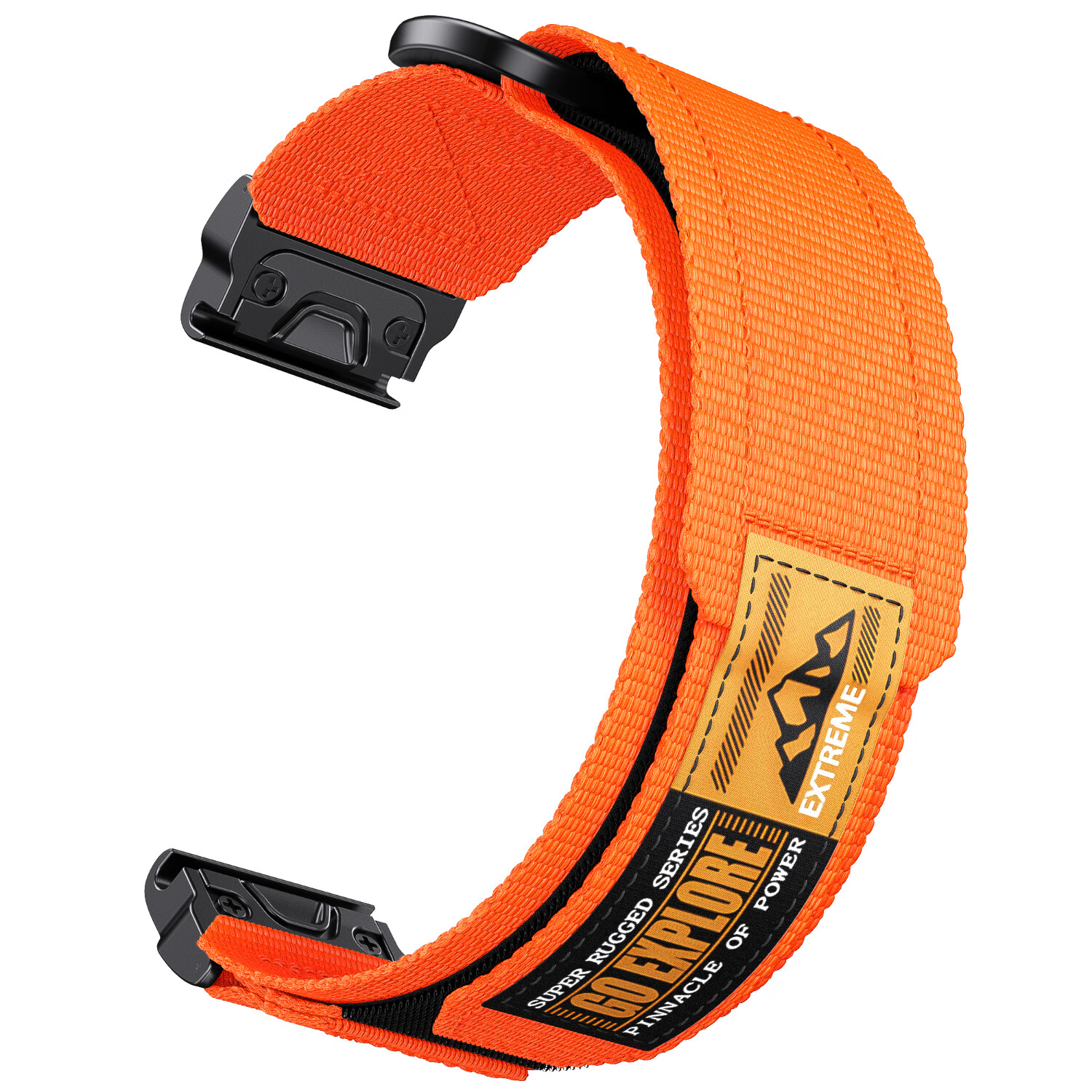 ENDUROBAND适用于佳明fenix8/7/6 / 6X/7X pro表带战术款魔术贴原装快拆表带探险家泰铁时机能风 橙色 佳明专用快拆【22mm】接口