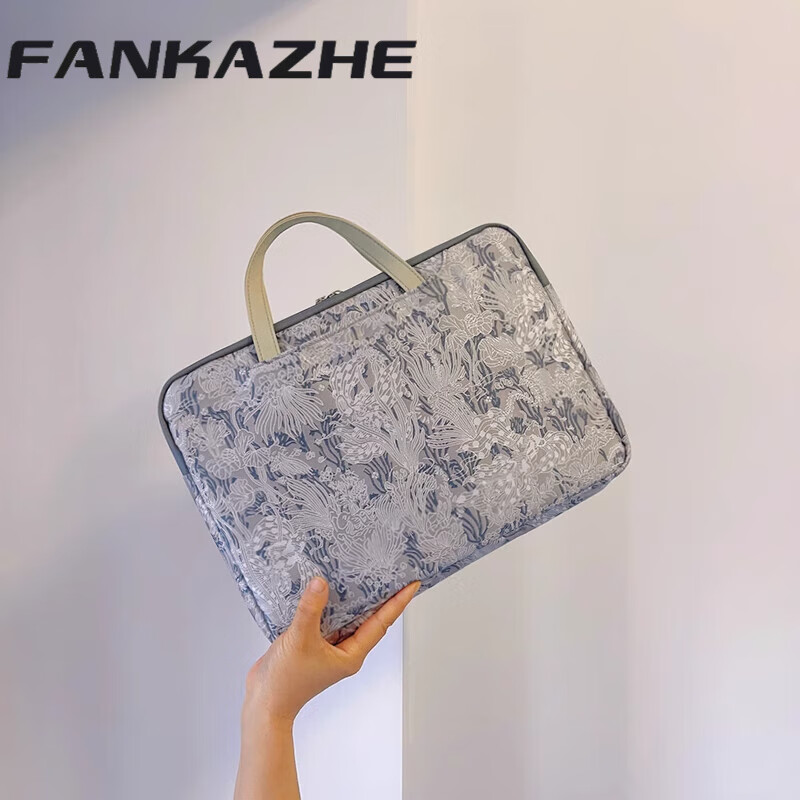 梵卡哲（FANKAZHE）轻奢风高级感笔记本电脑包14吋手提女士2025新款适用苹果联想小新 珊瑚 16英寸