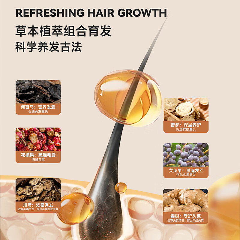 真颜分子防脱育发液ant头皮精华持证fenz育发液jeya头皮精华jaya何首乌 持证育发浓密发量 30ml*1瓶 30ml