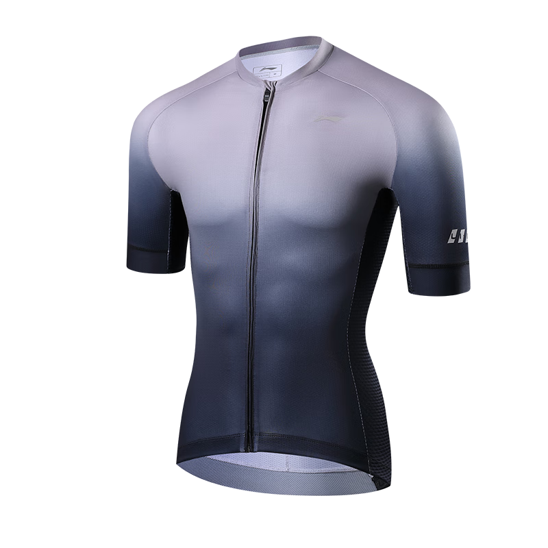 李寧（LI-NING）騎行服短袖上衣男夏季自行車速干短袖透氣排汗公路山地車單車服