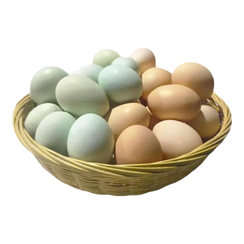 听蔬 有机认证土鸡蛋（松林散养）无抗生素激素重金属 农场现捡直发 白绿混装 30枚装