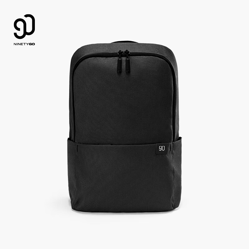90分tiny轻量休闲小背包男士女士双肩包电脑包 黑色 