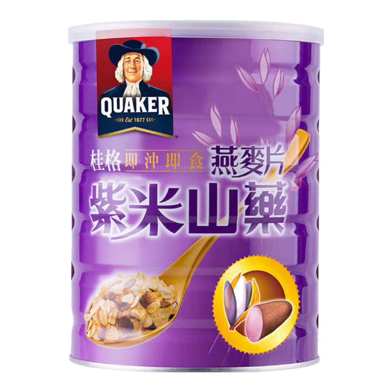 桂格（QUAKER）進(jìn)口桂格紫米山藥燕麥片700g孕婦糖尿人中老年人營(yíng)養早餐食品 桂格紫米山藥燕麥片700g