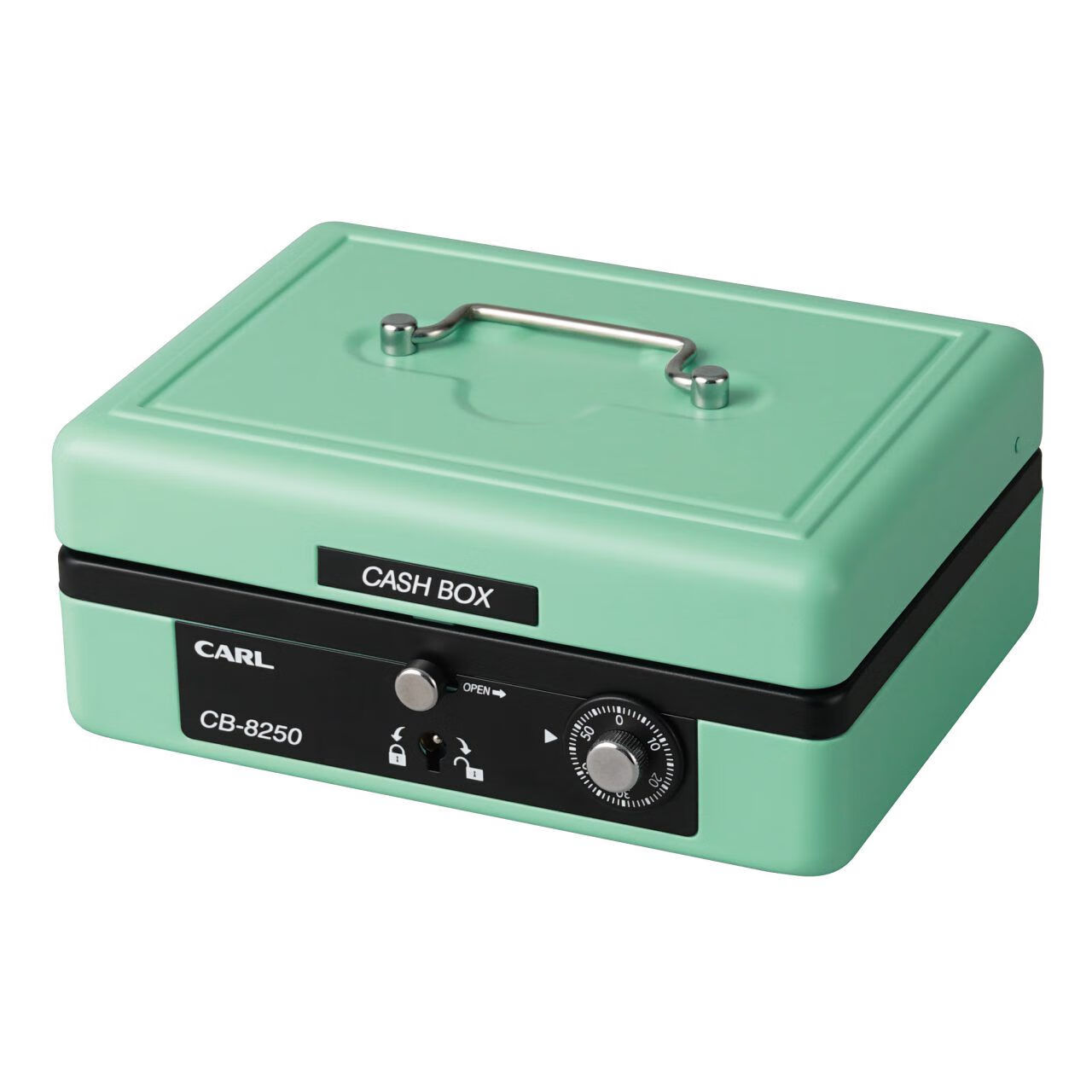 语森忆日本咖路CARLCB-8100/8200保险柜小型办公箱防盗手提证件小金库 cb-8250浅绿色可预定 w195*l155