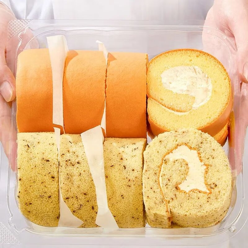 甜动作网红瑞士卷动物奶油蛋糕新鲜奶油蛋糕下午茶甜品蛋糕卷休闲零食 原味300g*1盒（8个装）