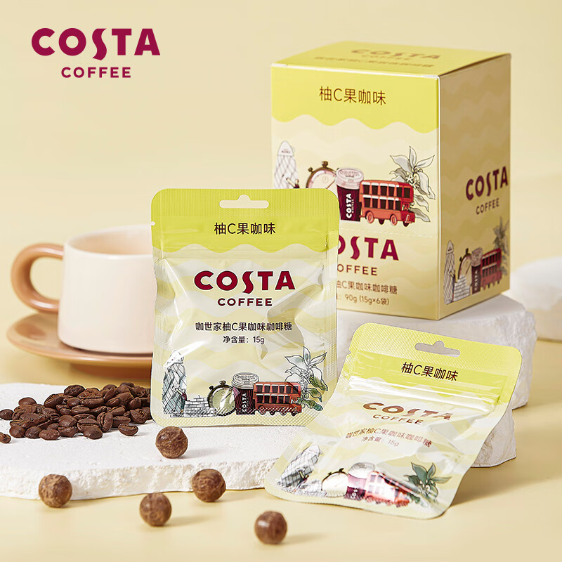 COSTA����������ʽ�ڿ������ǿ�������VCӲ������ǿ�����90g��װ ��C����ζ90g��15g*6����