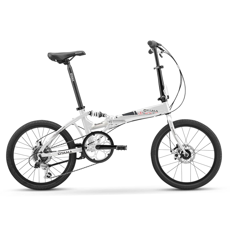 歐亞馬酷炫-M300D鋁合金輕便折疊自行車20寸6速男女通勤代步單車后備箱 禧瑪諾全套變速6速白 5年質(zhì)保