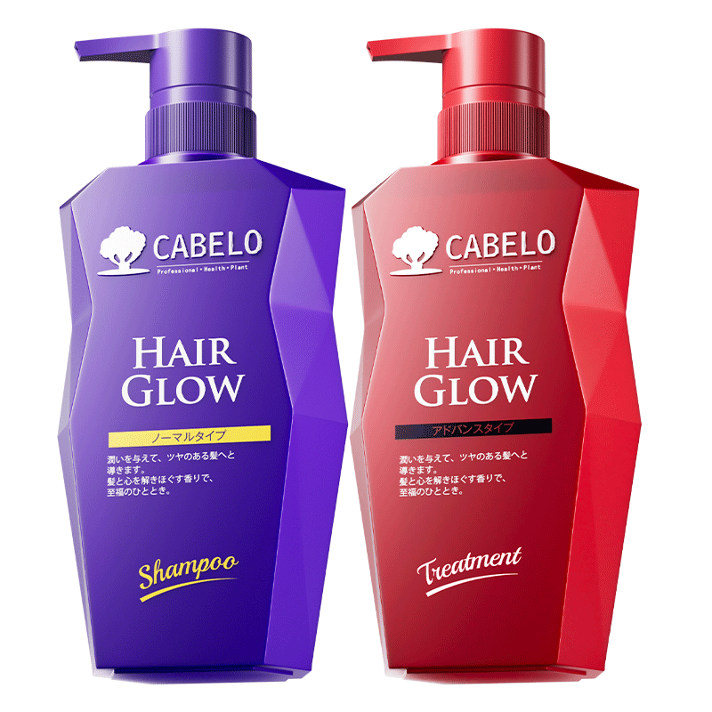 卡蓓诺（CABELO）育发洗发水基础型柔韧毛囊固根发量稀少细弱发质适用【日本进口】 【控油养发】育发洗发水350ml+控油防脱护发素350ml