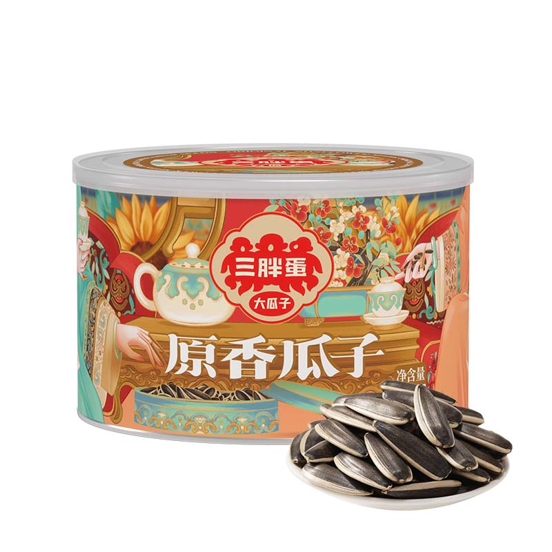 三胖蛋原味瓜子160g 国潮葵花籽香瓜子 大颗粒 坚果炒货怕【临期】
