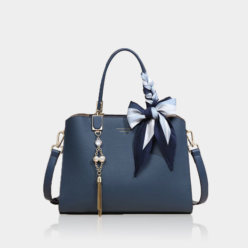 纪诗哲(GIEVSZHE)包包女包新款轻奢女士单肩斜挎手提包情人节生日礼物送老婆 蓝色