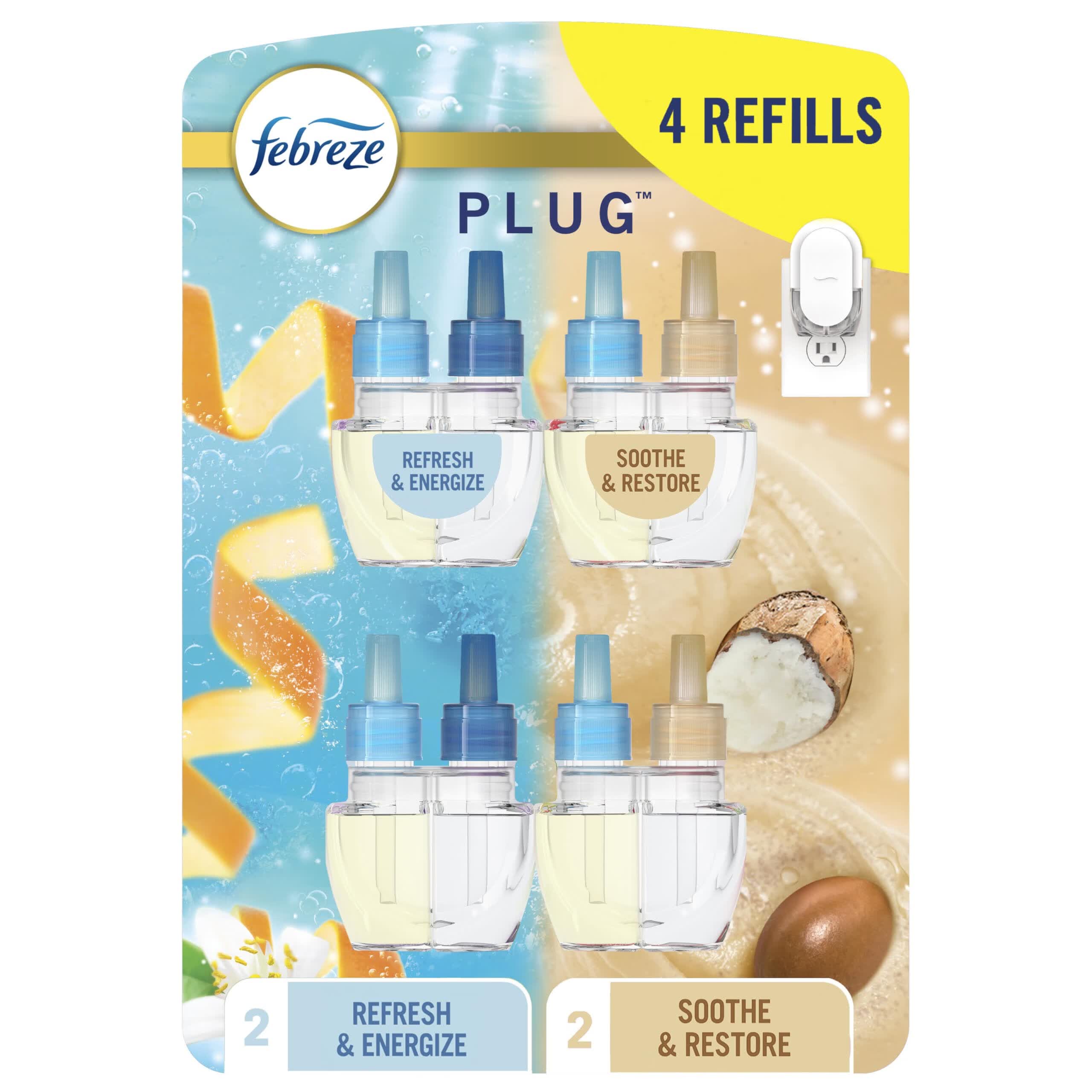 Febreze 空气清新剂插电式香薰精油 50天持久 清新能量