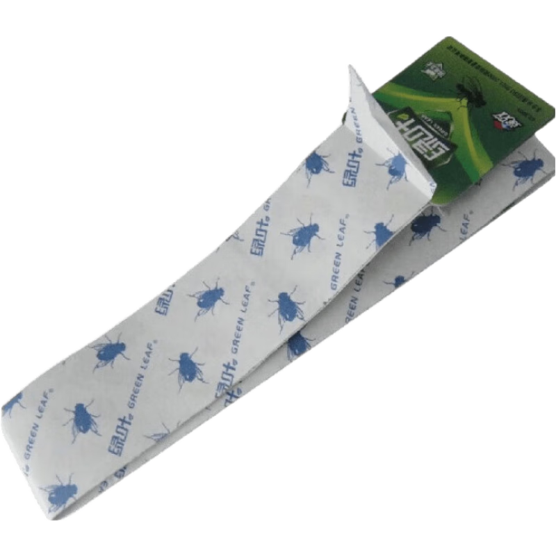 綠葉 粘蠅條彩帶條蒼蠅貼粘蠅紙粘蒼蠅蚊蟲捕滅蒼蠅膠粘蠅板滅蠅器70*40cm 粘蠅條100條裝