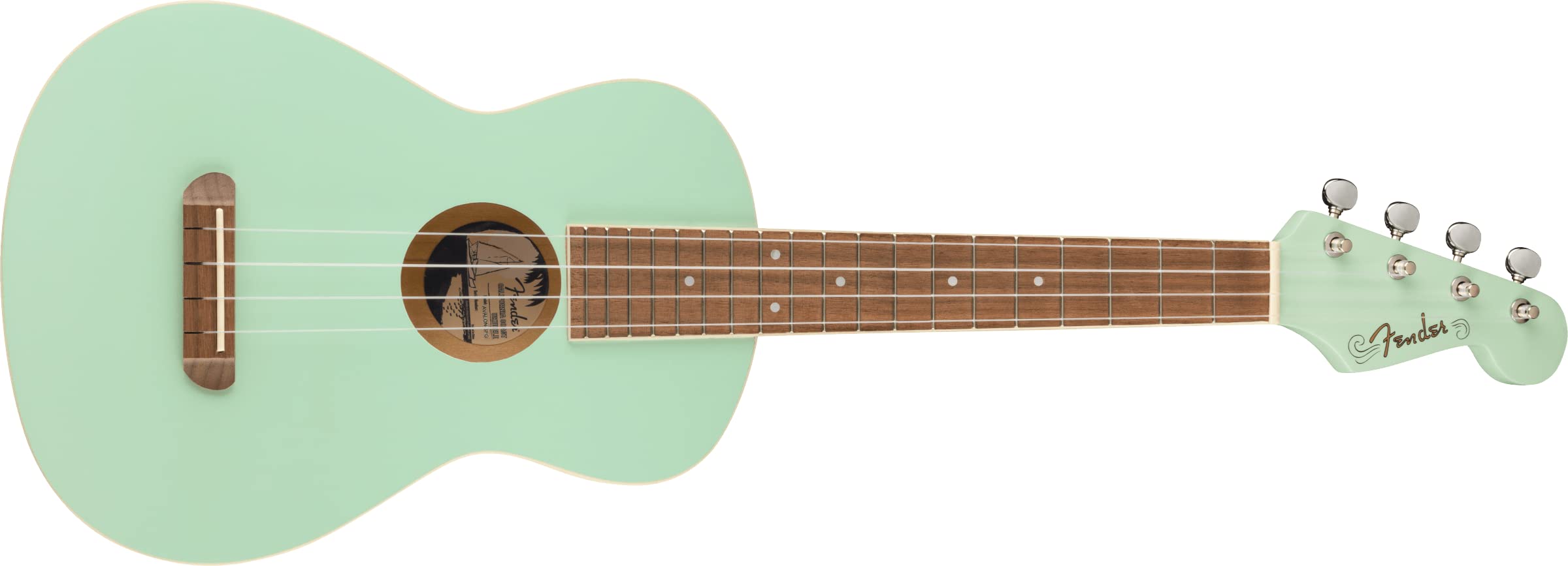 FENDER 云杉木色尤克里里 全单板四弦 专业音色