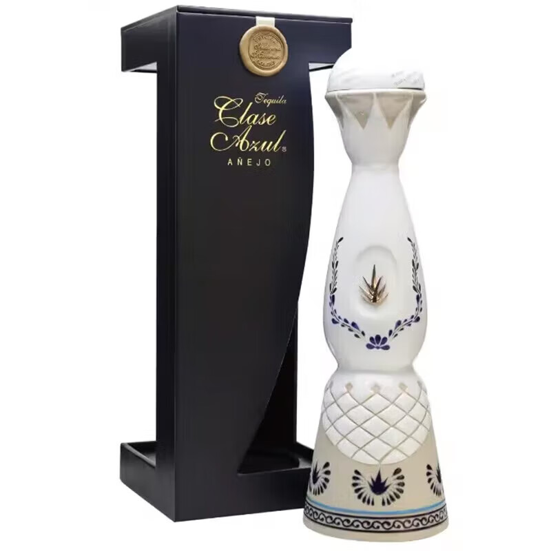 JiTu墨西哥进口 克斯阿苏尔洋酒Clase Azul 克斯阿苏尔龙舌兰特其拉 陈酿Anejo750mL1瓶