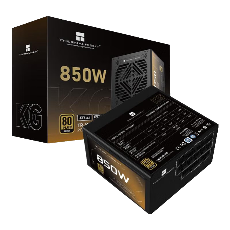 利民KG650W金牌750W全模組850W日系主電容ATX3.1臺式機白色游戲機箱主機電腦電源 KG850額定850W/金牌全模組