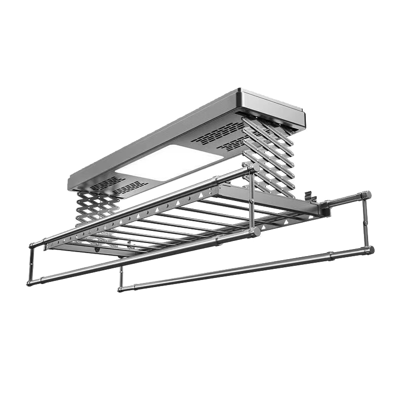 電動(dòng)晾衣架米控智能遙控升降曬衣架陽臺(tái)家用自動(dòng)伸縮晾衣桿機(jī)室內(nèi) 耀黑 離線語音+單燈照明 單功能
